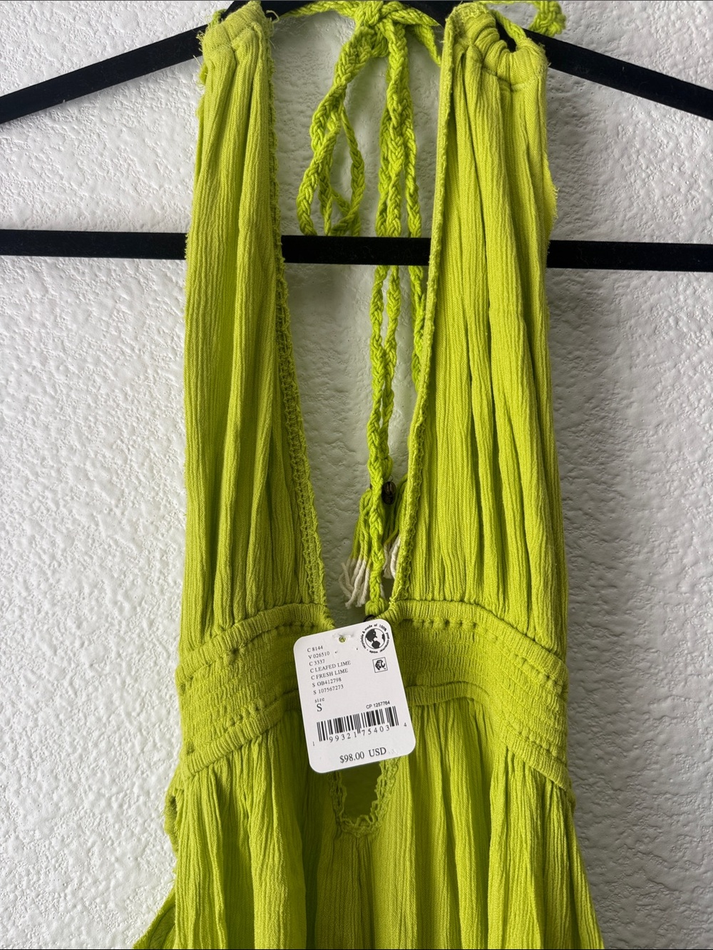 Free People Lime Green Plunge Halter Maxi Dress - Picture 5 of 5